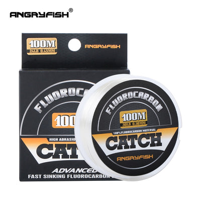 Angryfish B8018 100M F3-30LB Fluorocarbon Fishing Line